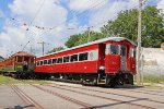 East Troy Electric's dinner train starts moving to the boarding platform